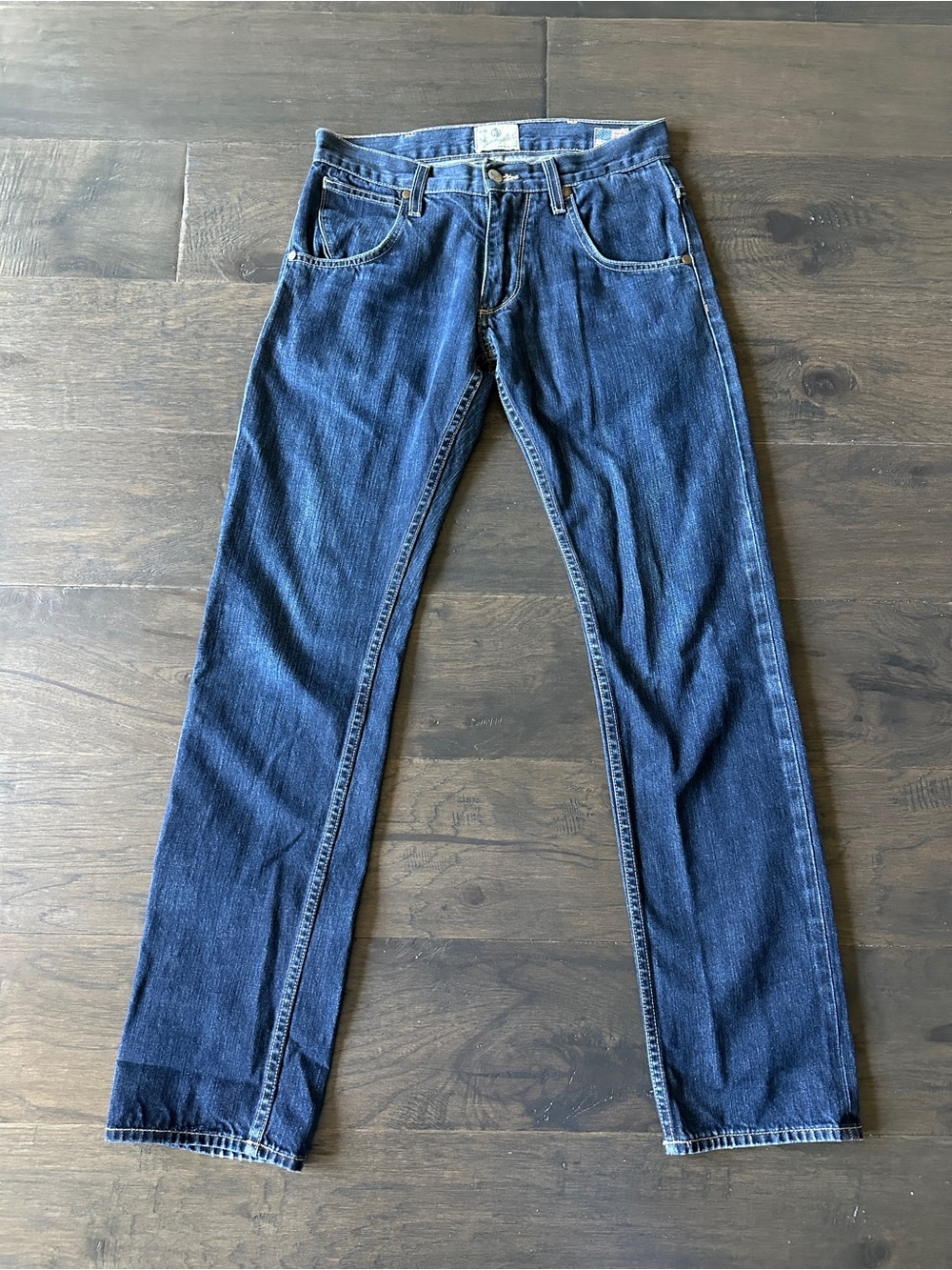 Vintage Wrangler Bluebell Matt Men's Dark Blue Straight-Leg Jeans size 30x34